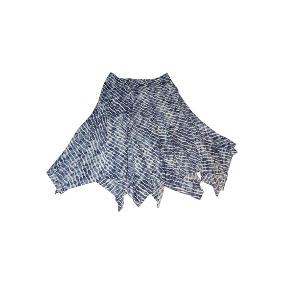 Chico's Dresses & Skirts - Chicos Handkerchief Midi Skirt Zebra Tie Dye 100% Cotton Chicos Size 2 US 12/14